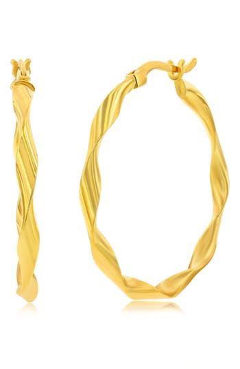 SIMONA SIMONA TWISTED HOOP EARRINGS