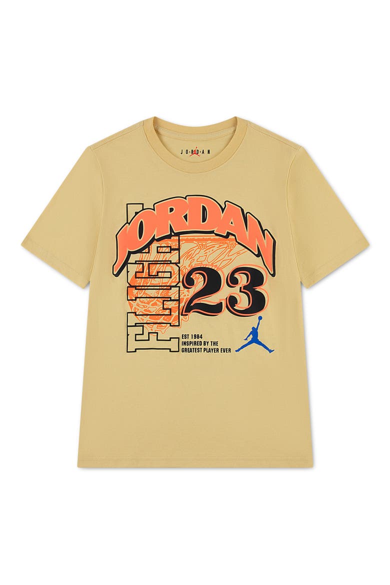Kids' Arched Swish 23 T-Shirt, Main, color, LEMON WASH