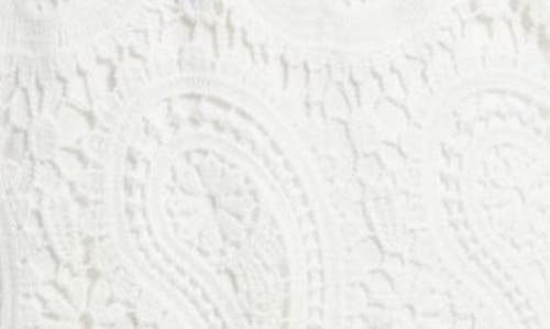 Tahari Asl Paisley Lace Cap Sleeve Sheath Dress In White