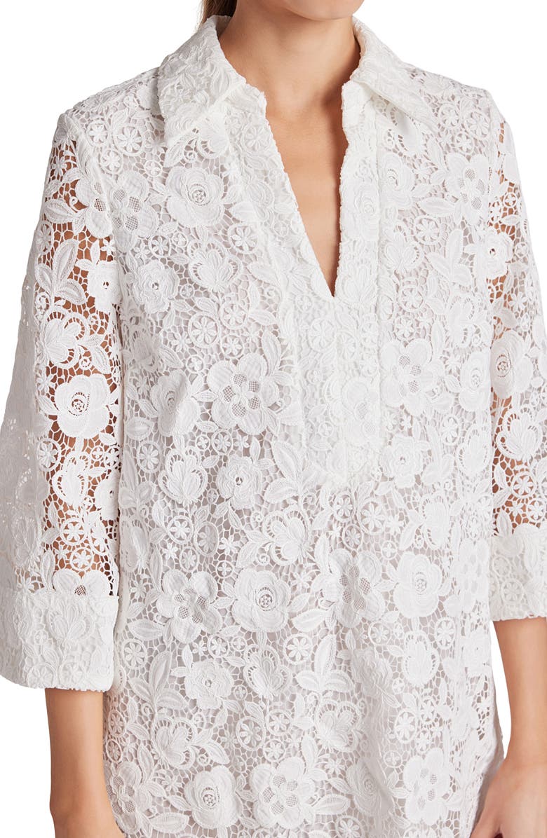 English Factory Guipure Lace Minidress, Alternate, color, White