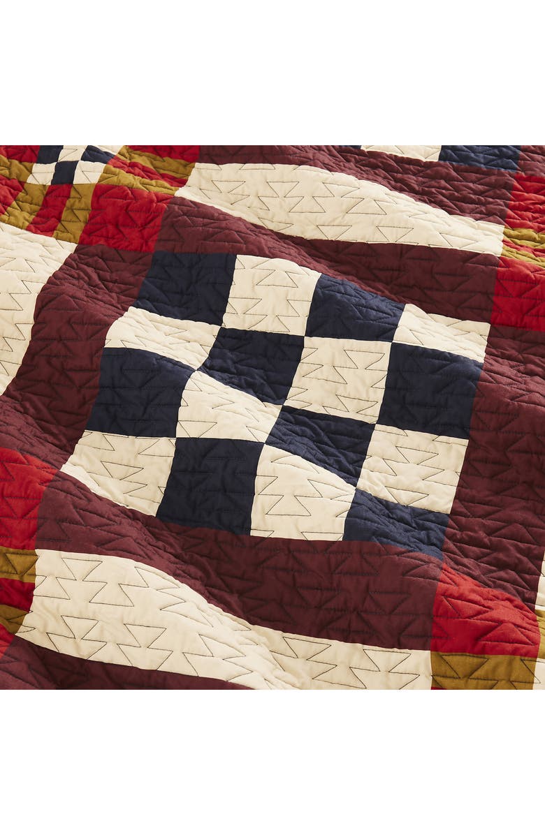 Pendleton Scout Stripe Quilt 
Shams Set, Alternate, color, Navy