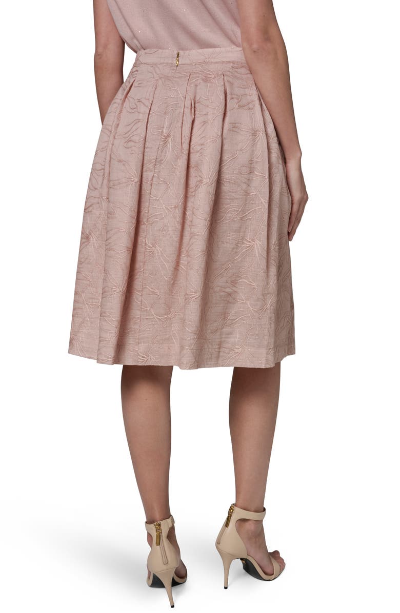 Donna Karan New York Embroidered Skirt, Alternate, color, Snow Petal