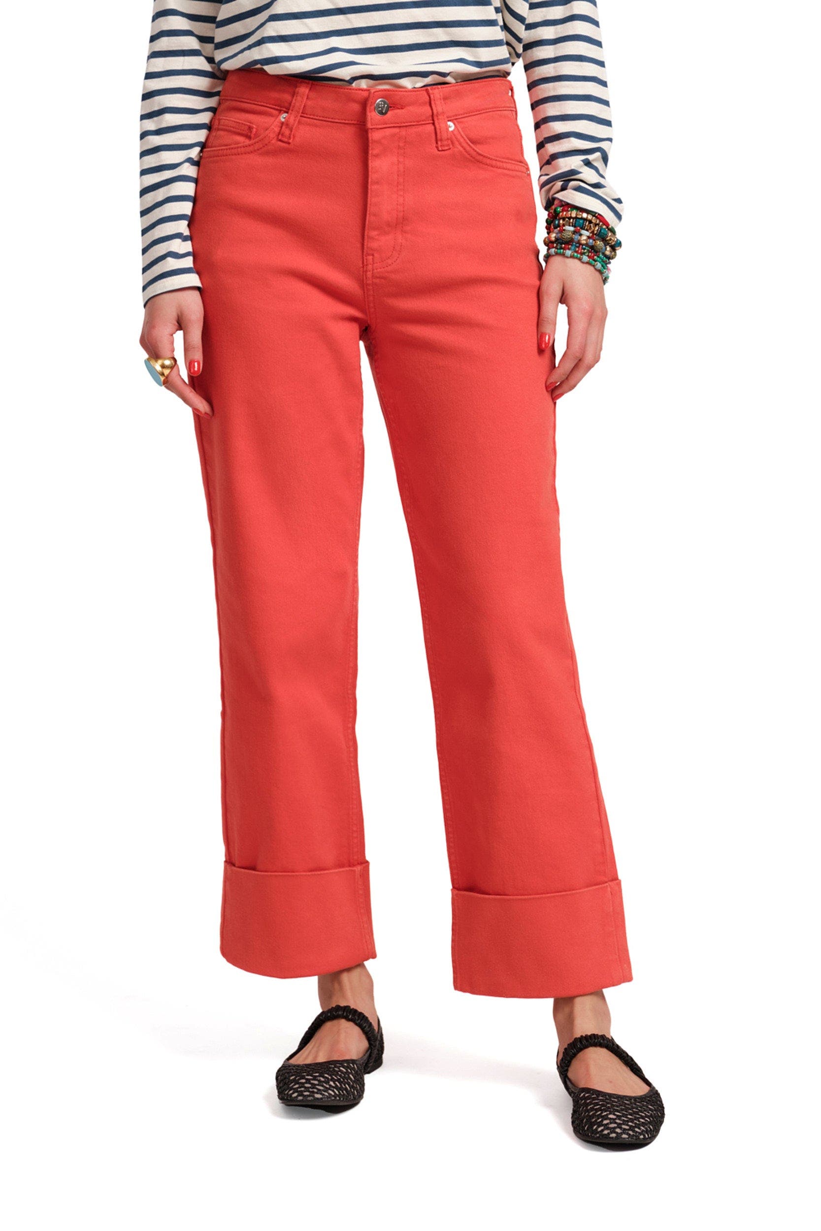 Smarty Cuffed Jeans Solid Denim - image 3