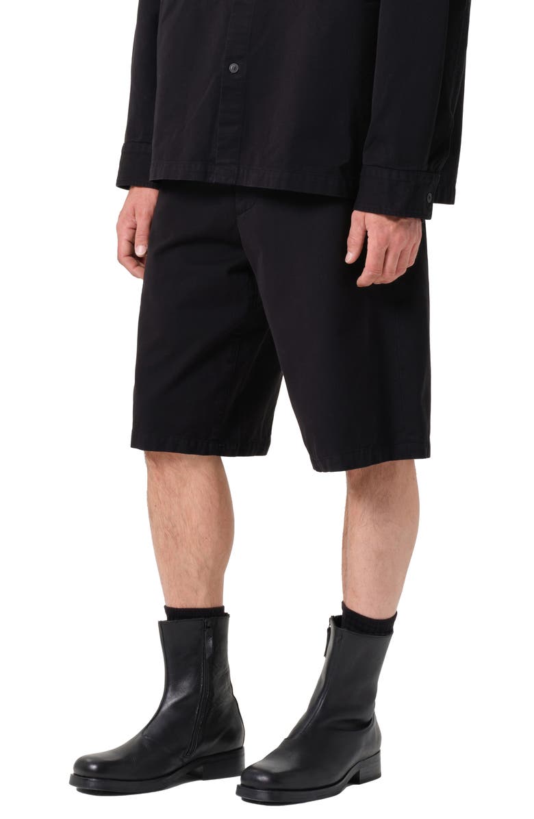 AGOLDE Cosmo Long Twill Shorts, Alternate, color, Black