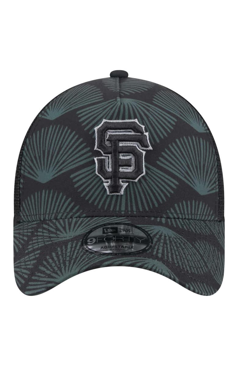 New Era Men's New Era Black San Francisco Giants 9FORTY A-Frame Trucker Adjustable Hat, Alternate, color, Black