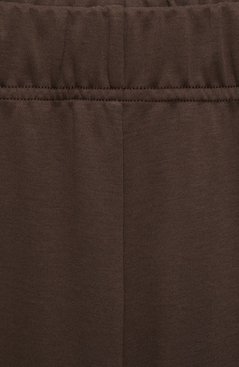 MANGO Cotton Wide Leg Pajama Pants, Alternate, color, Brown