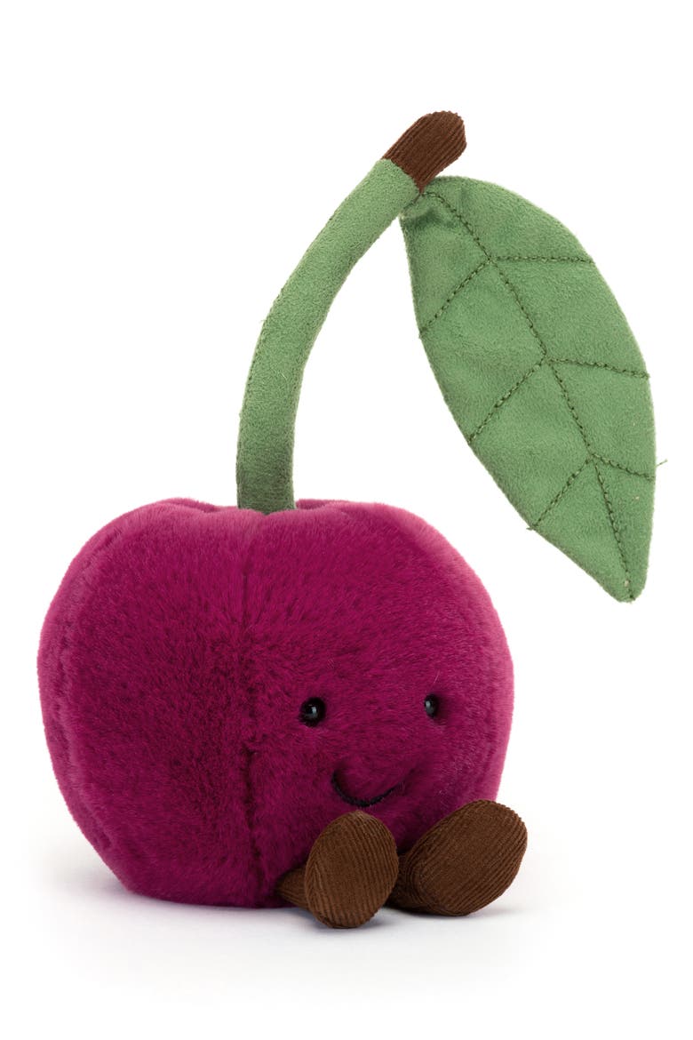 Amuseable Cherry Plush Toy, Main, color, RED