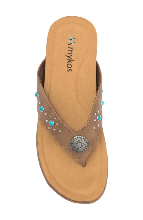 Mykos Jovie Flip Flop In Brown