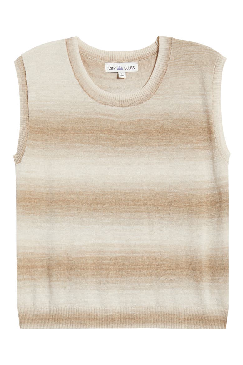 Wrap Back Sleeveless Knit Top, Alternate, color, LATTE