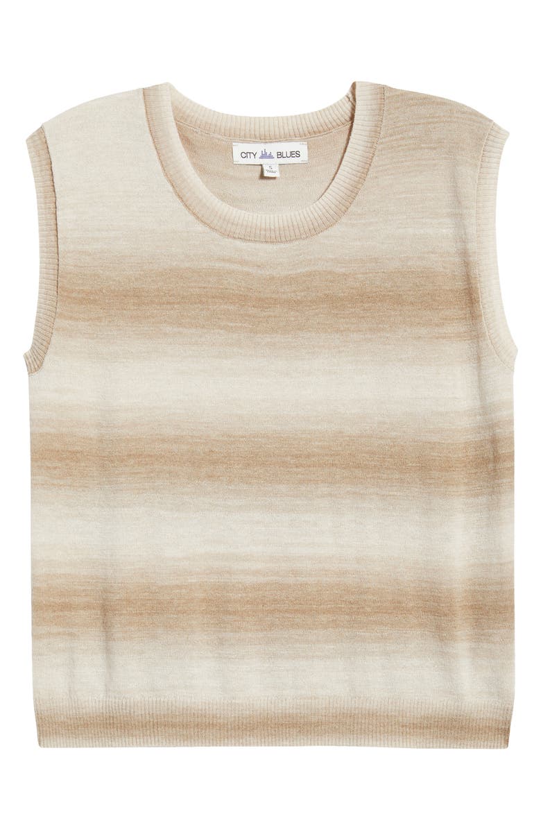 CITY BLUES Wrap Back Sleeveless Knit Top, Alternate, color, Latte
