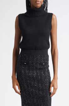 Mazzy Sleeveless Cashmere Turtleneck Sweater
