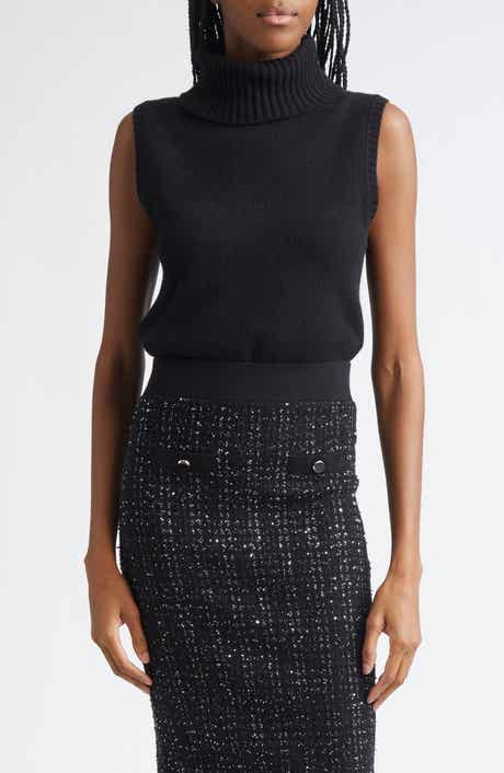 Mazzy Sleeveless Cashmere Turtleneck Sweater