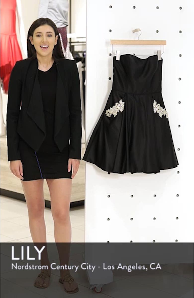 Satin Appliqué Party Dress, sales video thumbnail