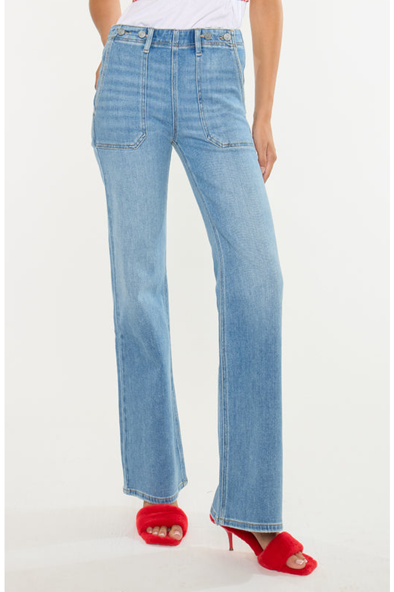 Jane High Rise Wide Flare Jeans, Main, color, Medium Wash