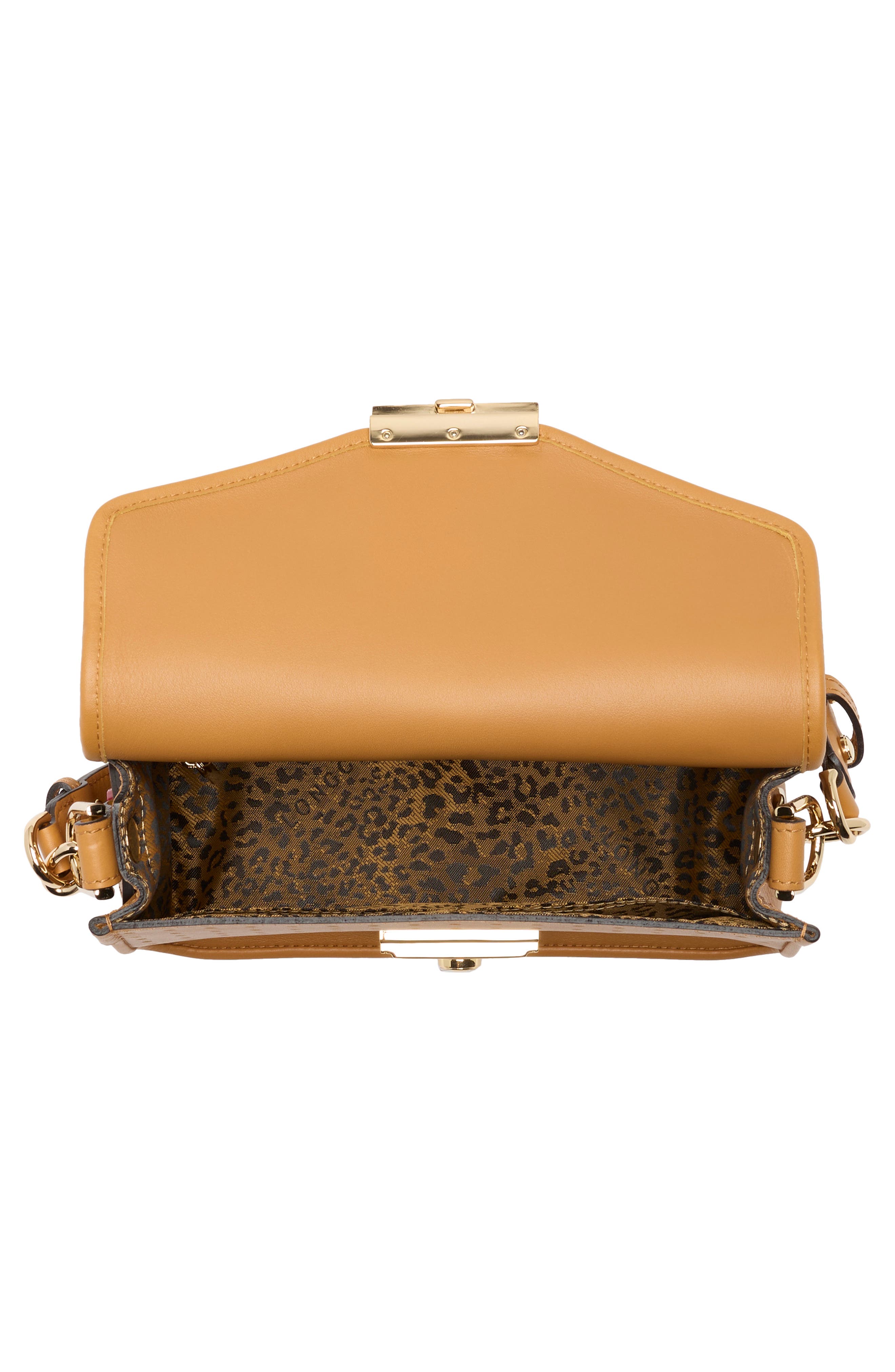 Longchamp Mademoiselle Leather Crossbody Bag, Alternate, color, Honey