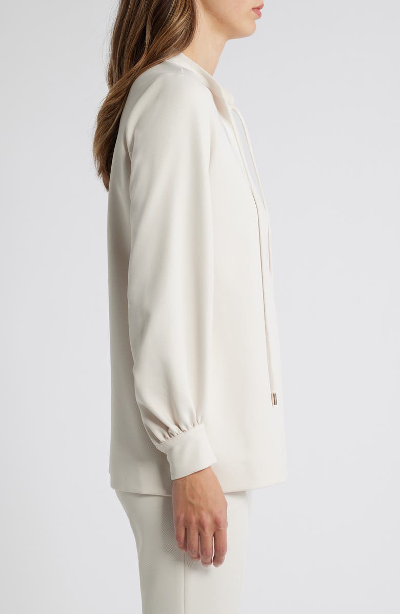 Anne Klein Tie Neck Stretch Twill Poet Tunic, Alternate, color, 