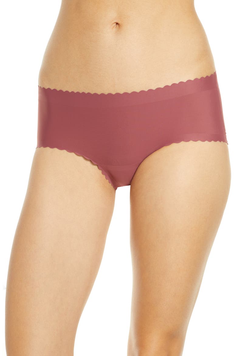 Essential Scallop Boyshorts, Main, color, WHISKEY ROSE