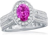 SOUZANA by Suzy Levian 14K Gold Fancy Pink Sapphire & Diamond Ring