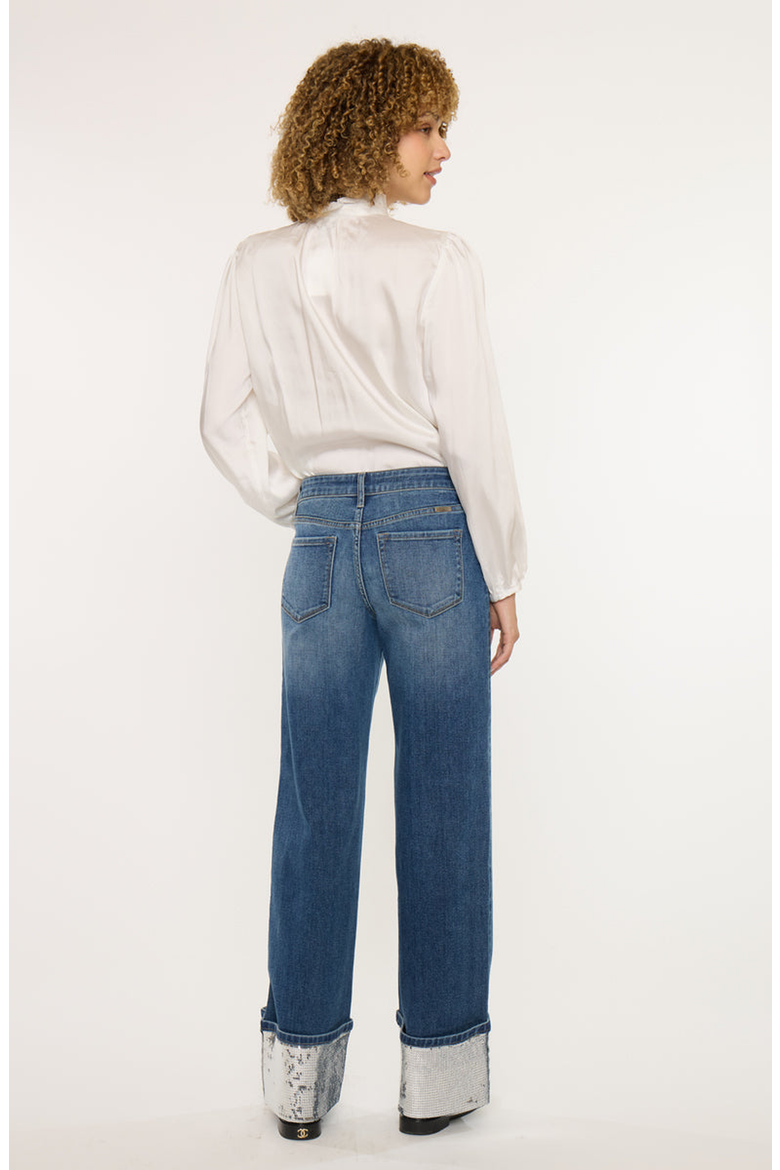 Vivianne Mid Rise Wide Leg Jeans, Alternate, color, Medium Wash