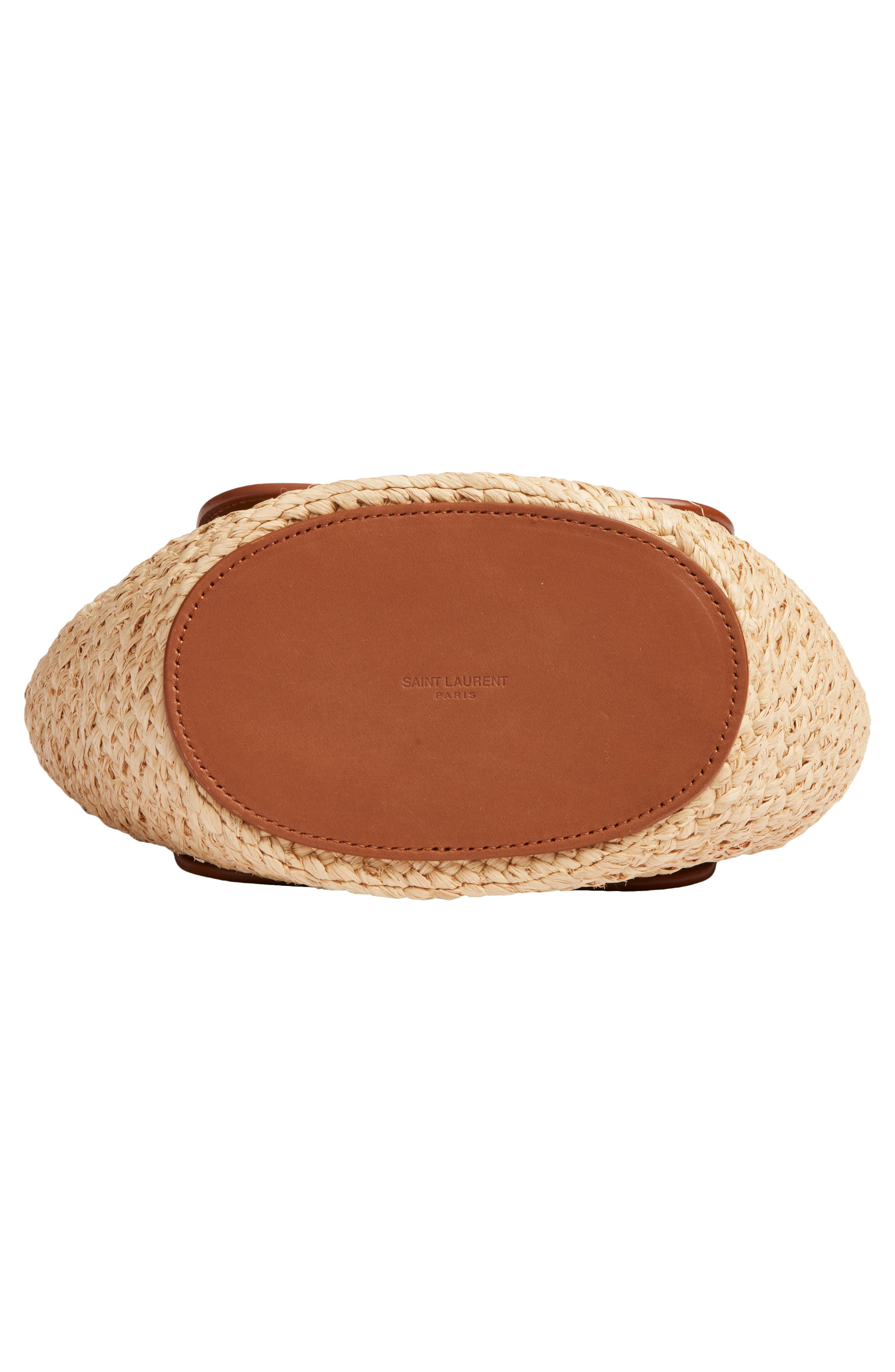 Saint Laurent Mini Panier Corssbody Bag, Alternate, color, Naturel/ Brick