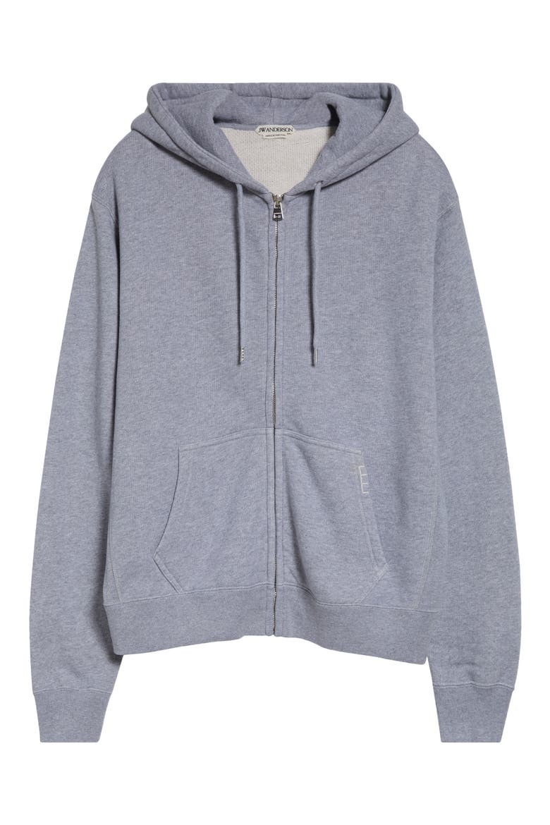 Loafer Stitch Zip Hoodie, Main, color, MID GREY MELANGE