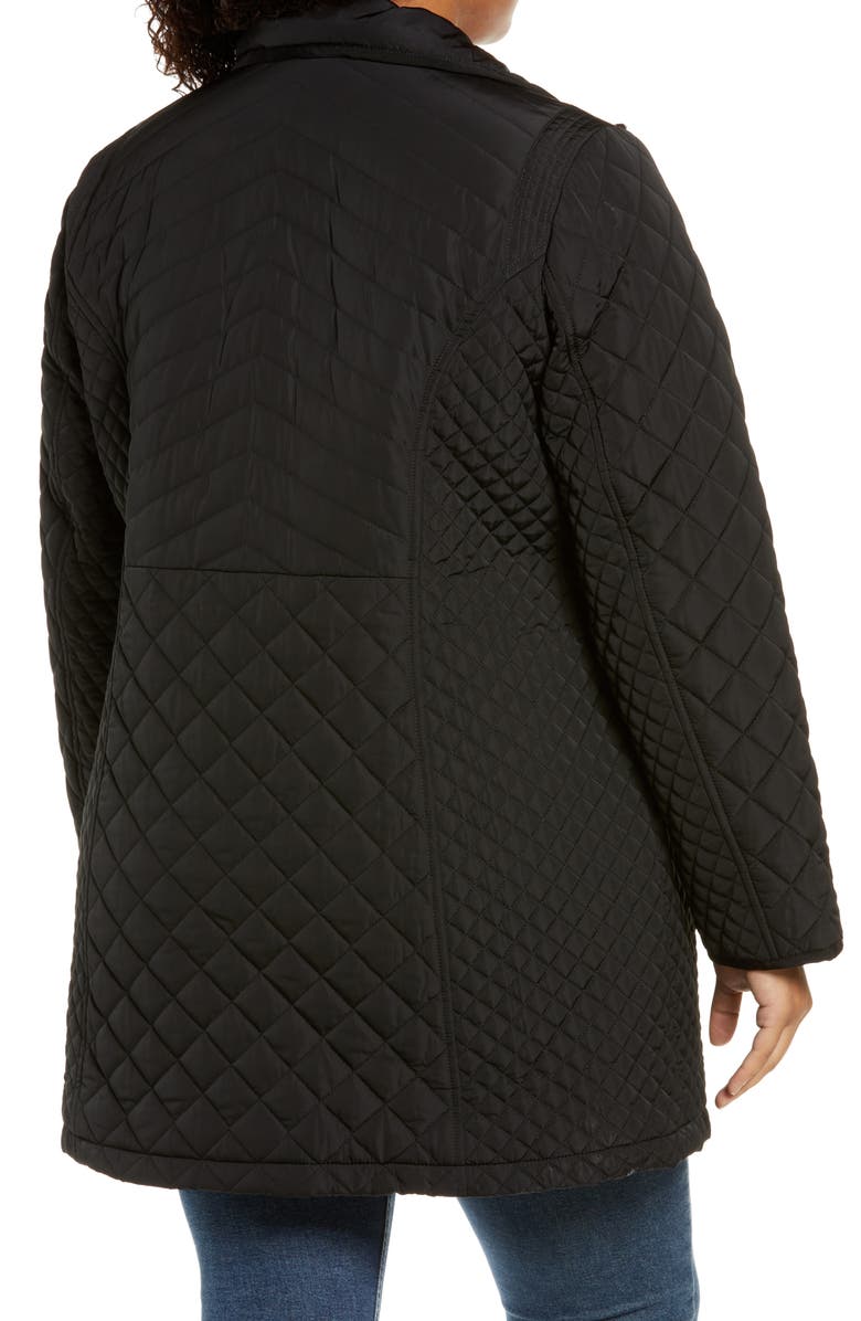 Gallery Quilted Jacket with Removable Hood, Alternate, color, Black