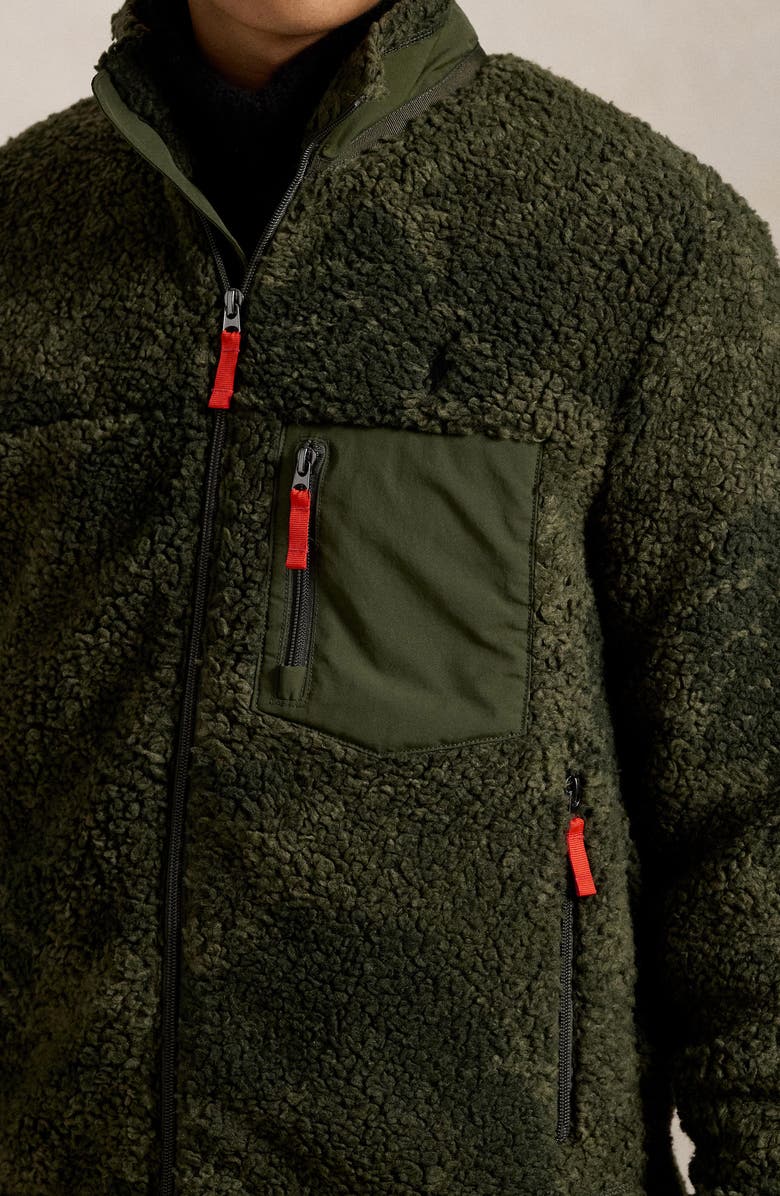 Polo Ralph Lauren High Pile Bonded Fleece Jacket, Alternate, color, Palm Cove Camo Jaq