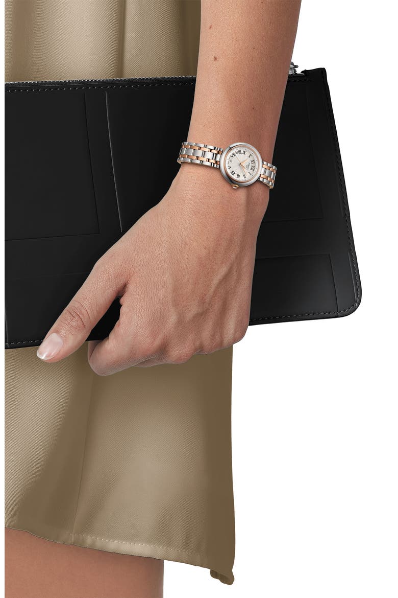 Bellissima Round Bracelet Watch, 26mm, Alternate, color, WHITE
