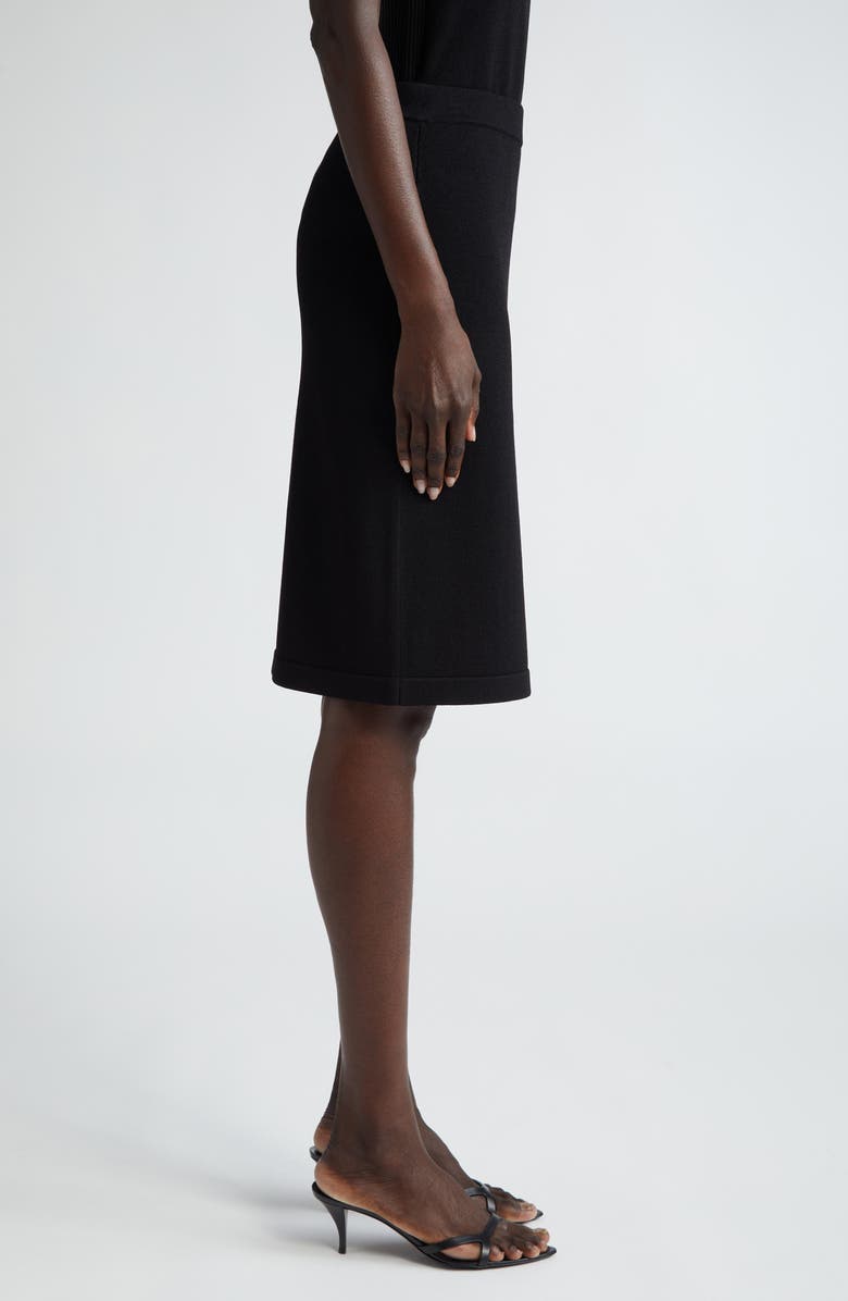 ST. JOHN Santiago Sweater Knit Skirt, Alternate, color, Black