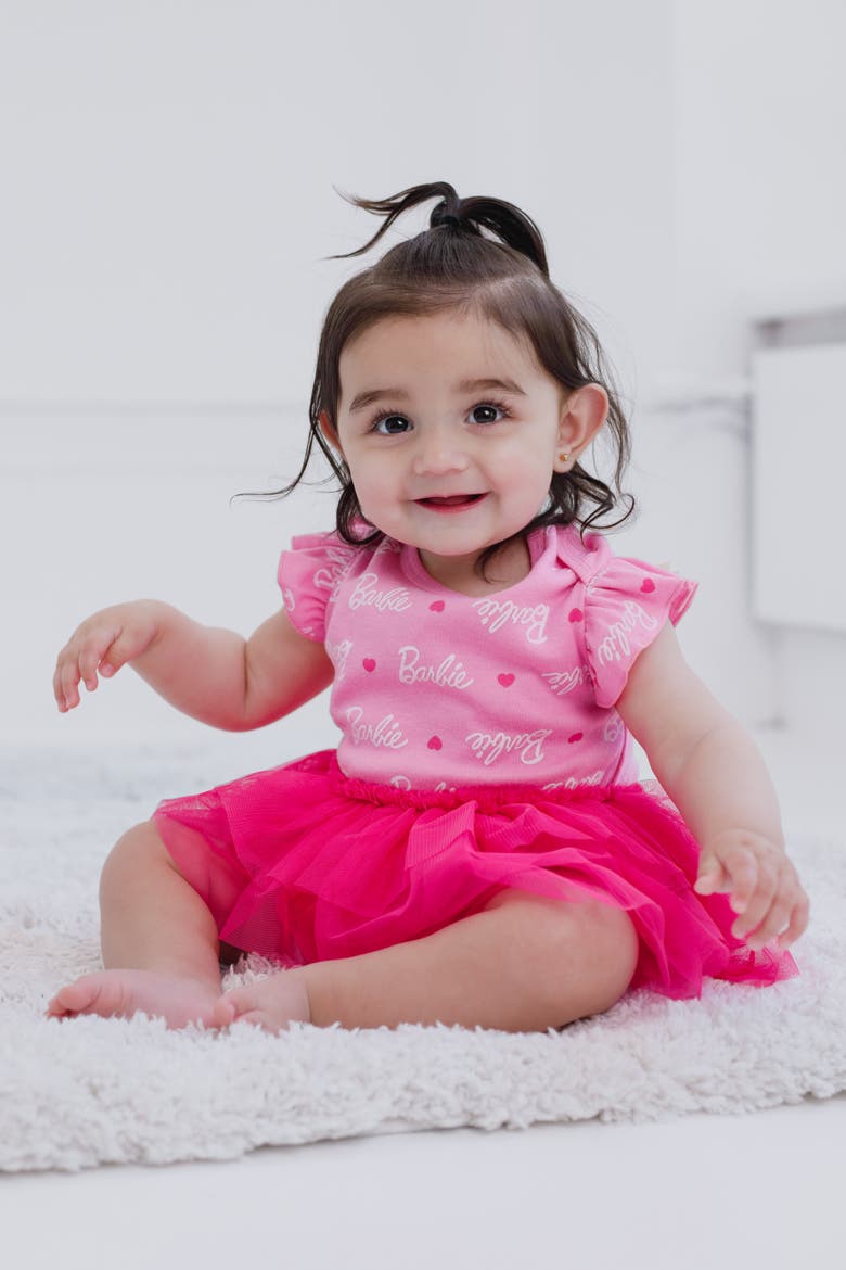 One Piece Tutu Bodysuit, Alternate, color, Light Pink Hot Pink
