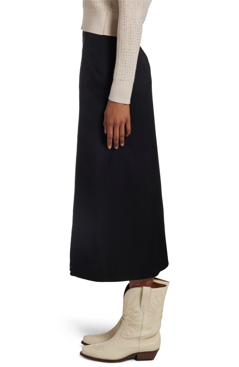 Golden Goose Virgin Wool Midi Skirt, Alternate, color, Black