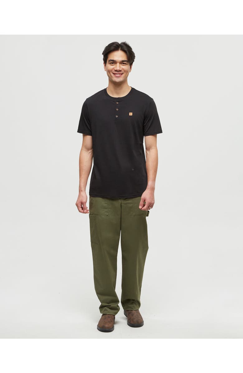 tentree Baker Henley, Alternate, color, Meteorite Black