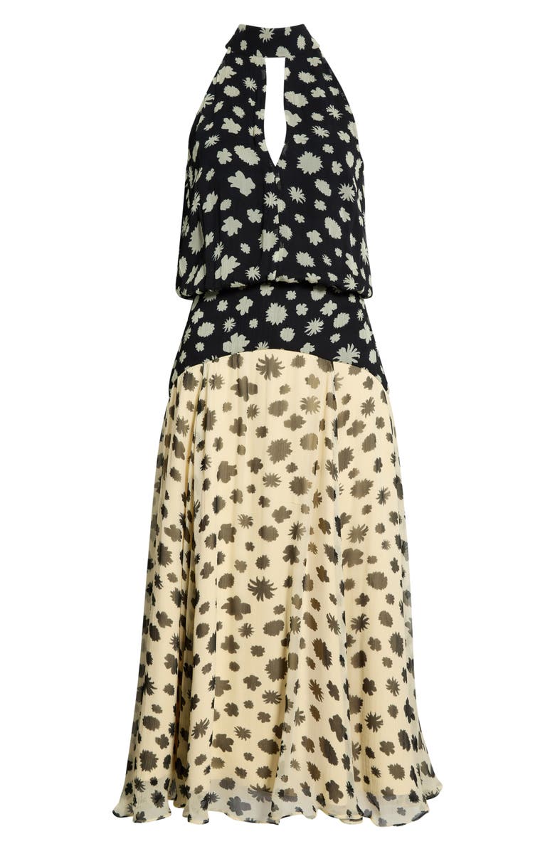 STAUD Camryn Mixed Print Colorblock Dress, Alternate, color, Ditsy Multi