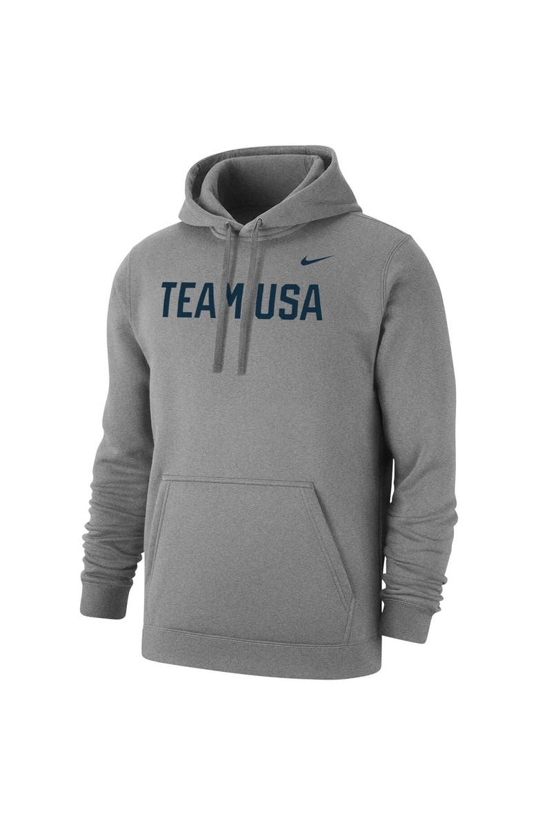 Nike Men's Nike Gray Team USA Club Fleece Pullover Hoodie, Alternate, color, 