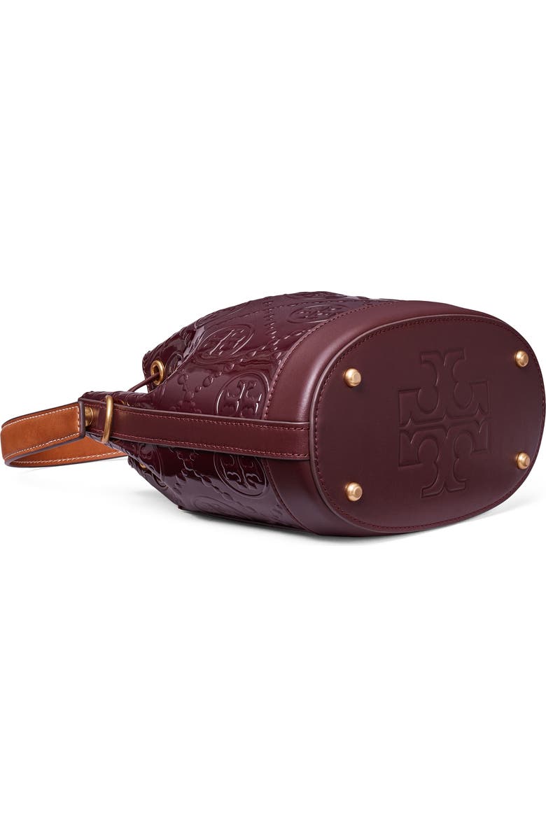 Tory Burch T Monogram Patent Leather Bucket Bag, Alternate, color,
