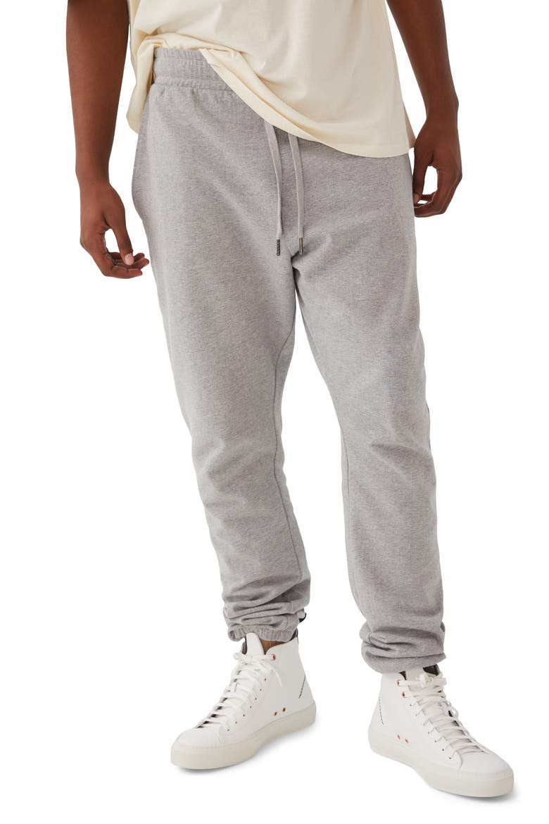 Gender Inclusive Heathered Organic Cotton Blend Joggers, Main, color, HEATHER GREY