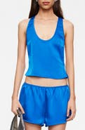 LIONESS Bare Crop Satin Tank