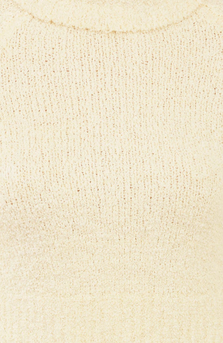 HOUSE OF CB Nyala Bouclé Crop Turtleneck Sweater, Alternate, color, Cream