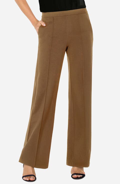 Kayla Wide Leg Pull-On Trousers