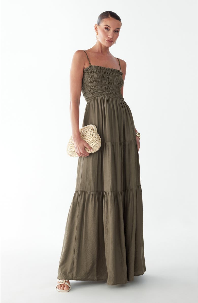 ST MRLO Lennie Maxi Dress, Alternate, color, Olive