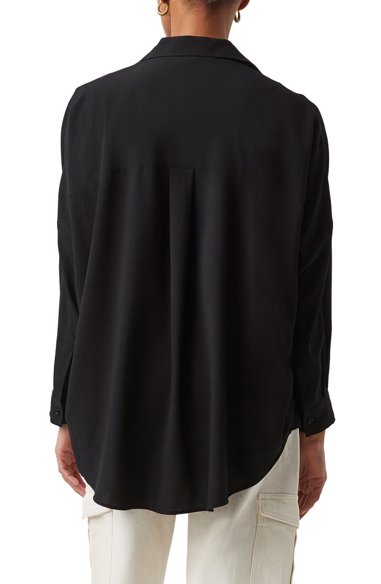 French Connection Rhodes Crepe Popover Shirt, Alternate, color, 