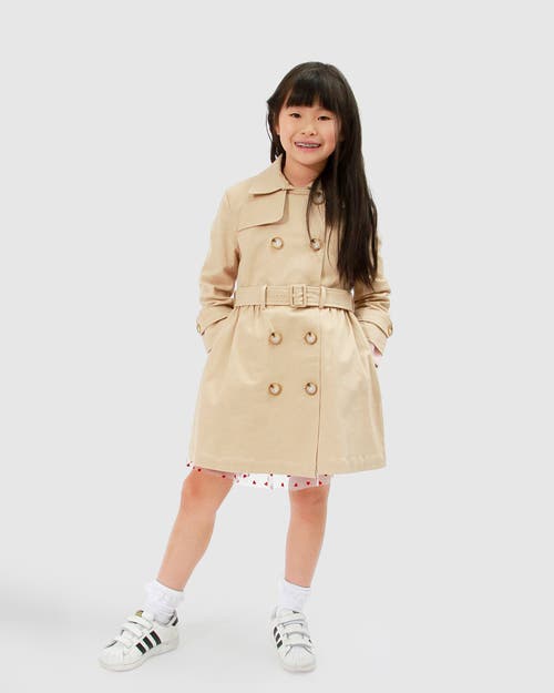 Belle & Bloom Miss Sunshine Trench Coat In Camel