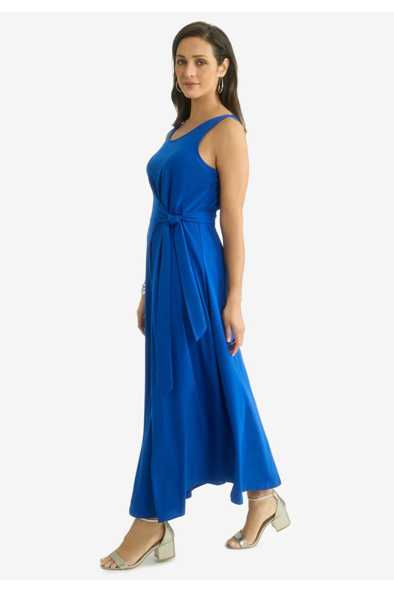 Tie Waist Dress, Alternate, color, NAVY WHITE