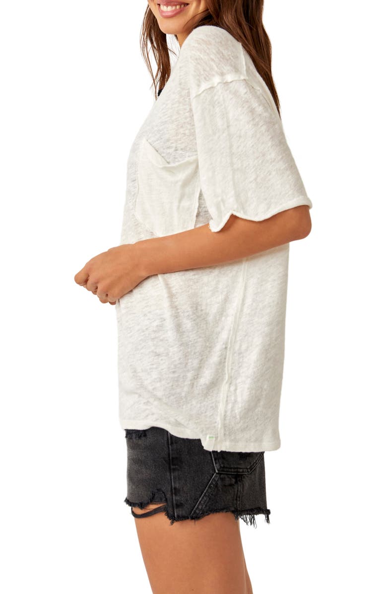 Free People All I Need Oversize Tee, Alternate, color, Ivory