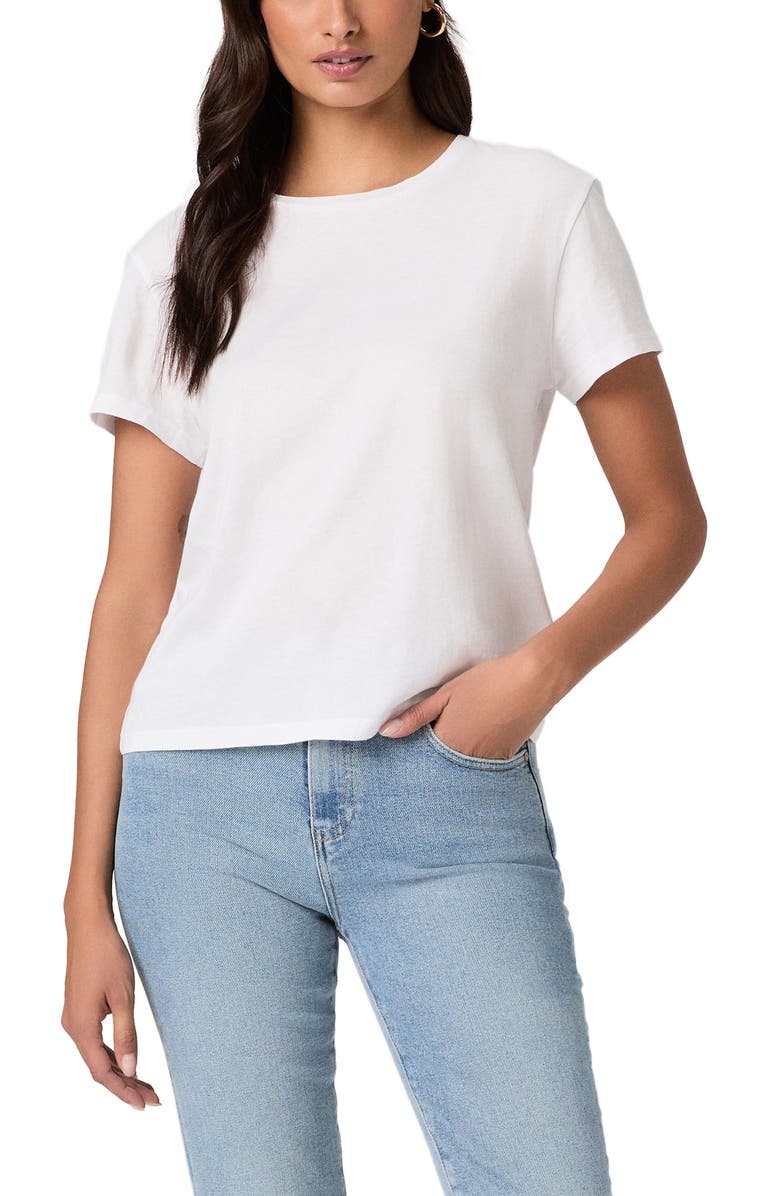 PAIGE Haven Pima Cotton T-Shirt, Main, color, White