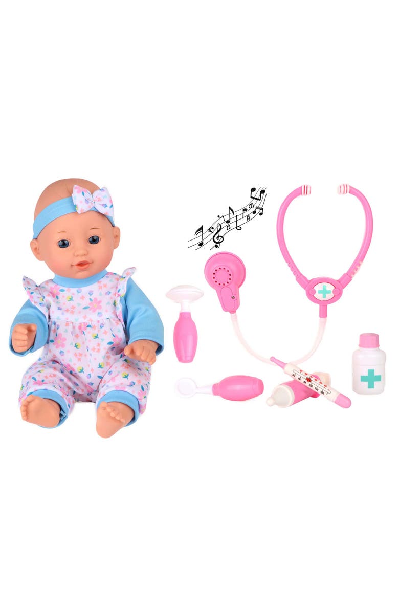 Dream Collection Gigo 12 Inch Baby Doll with Medical Set, Alternate, color, Multicolored