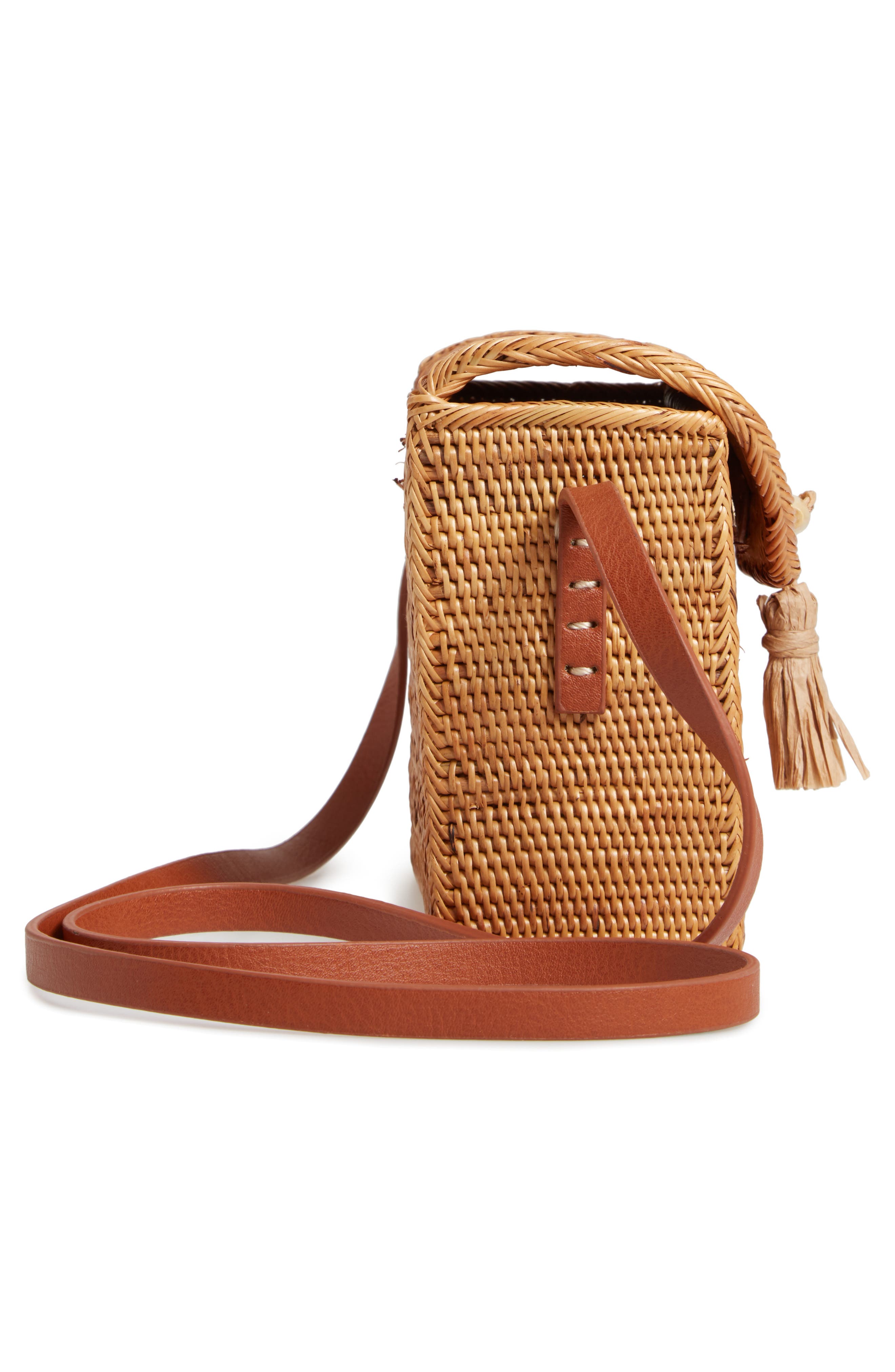 Nordstrom Celeste Straw Crossbody Bag, Alternate, color, 