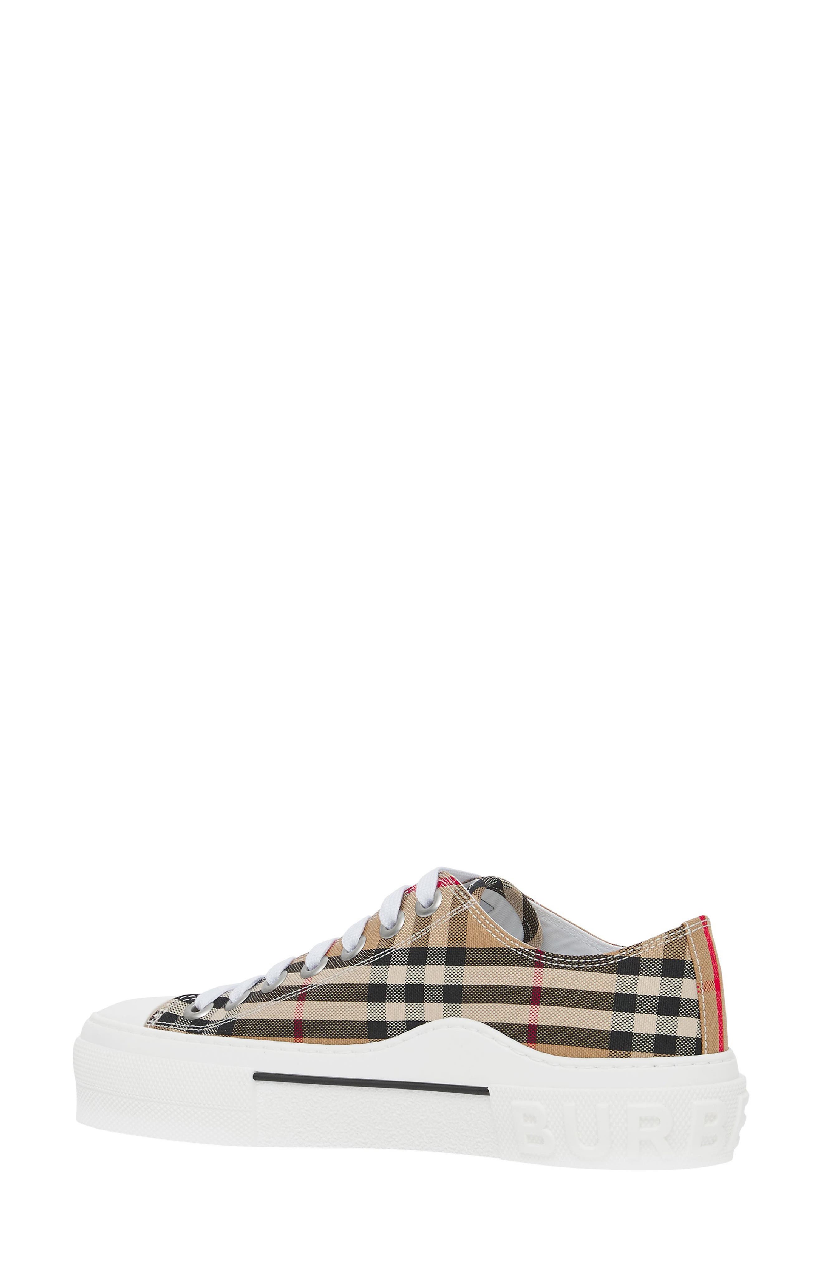 Burberry Jack Check Low Top Sneaker, Alternate, color, Archive Beige