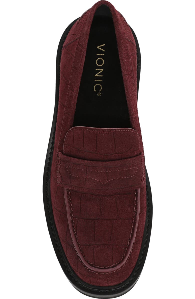 Vionic Caitlin Penny Loafer, Alternate, color, Cherry Jubilee