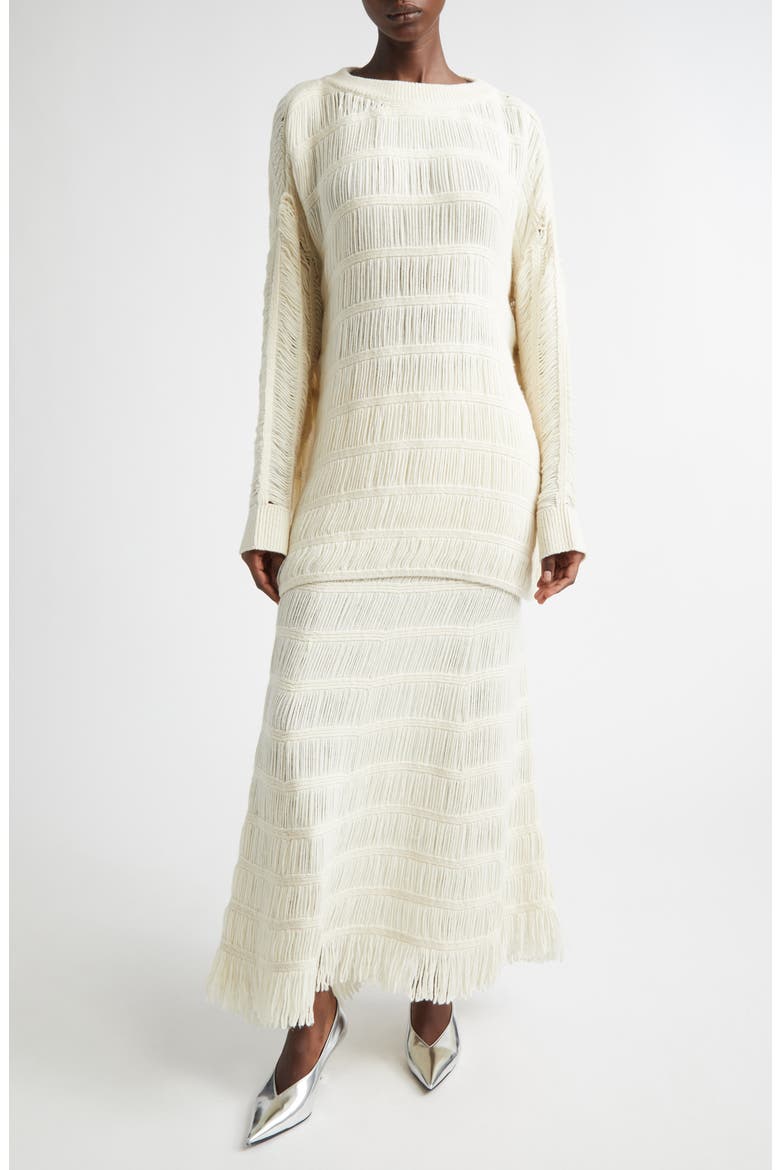 Giorno Extrafine Merino Wool Blend Sweater, Alternate, color, OFF-WHITE